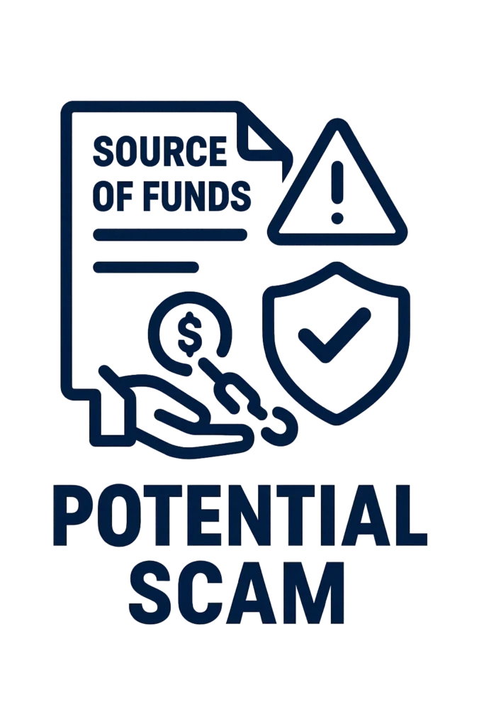 source of funds proof требуют мошенники