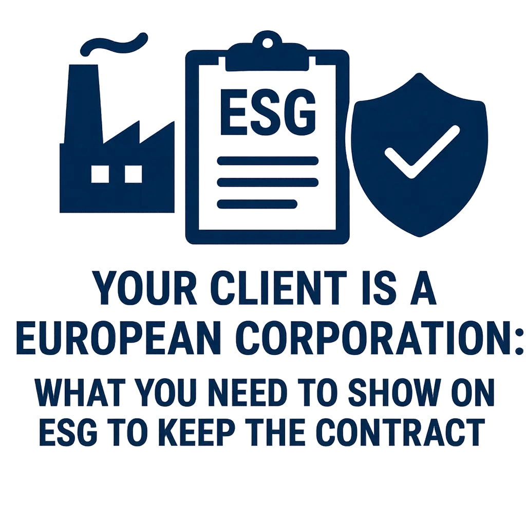 Il tuo cliente è una società europea. Cosa devi dimostrare in merito ai criteri ESG per evitare di perdere il contratto?