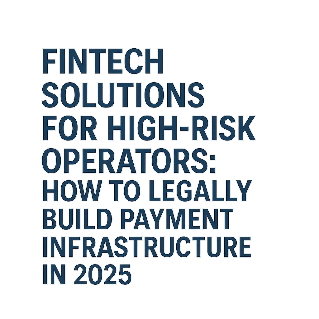 Fintech решения для high risk операторов как легально выстроить платёжную инфраструктуру в 2025 году
